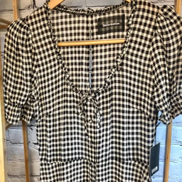 Reformation gingham Paige dress - Picture 3 of 3